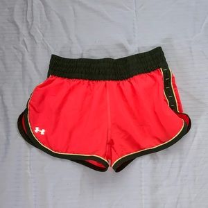 Under Armour neon pink semi-fitted heatgear shorts